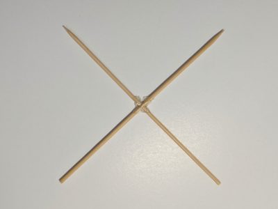 星空観望会　晴れの日アイテム　竹串で光回折