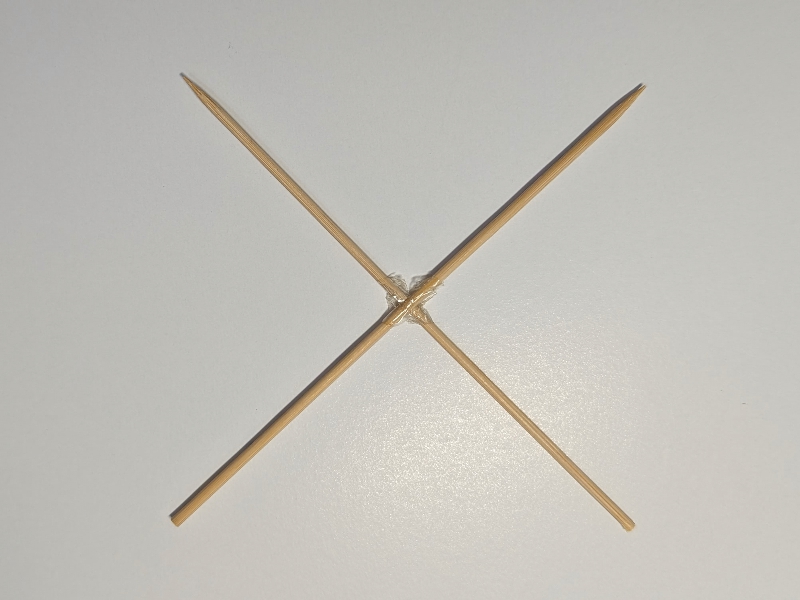 星空観望会　晴れの日アイテム　竹串で光回折