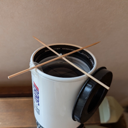 星空観望会　晴れの日アイテム　竹串で光回折