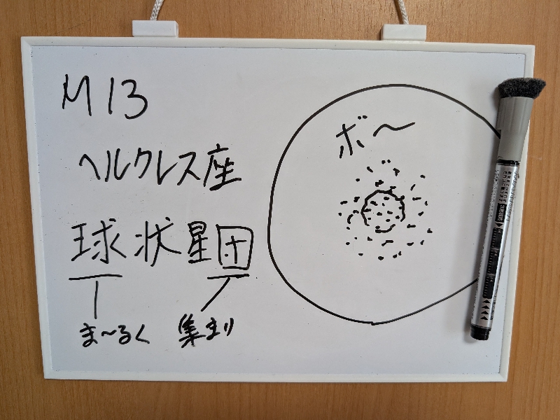 星空観望会　晴れの日アイテム　小さなホワイトボート