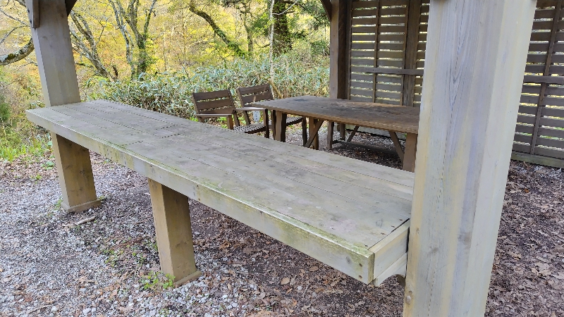 金剛山で料理できる場所(国見広場下)