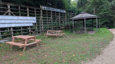 金剛山で料理できる場所（50回登拝ボート前）