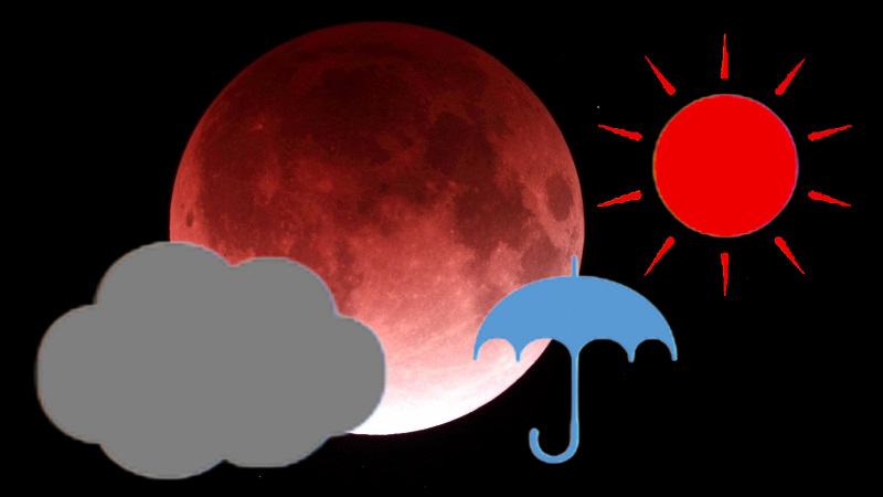 2026年3月 皆既月食の天気