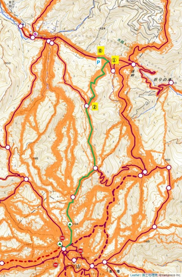 金剛山登山ルート(太尾東尾根ルート)